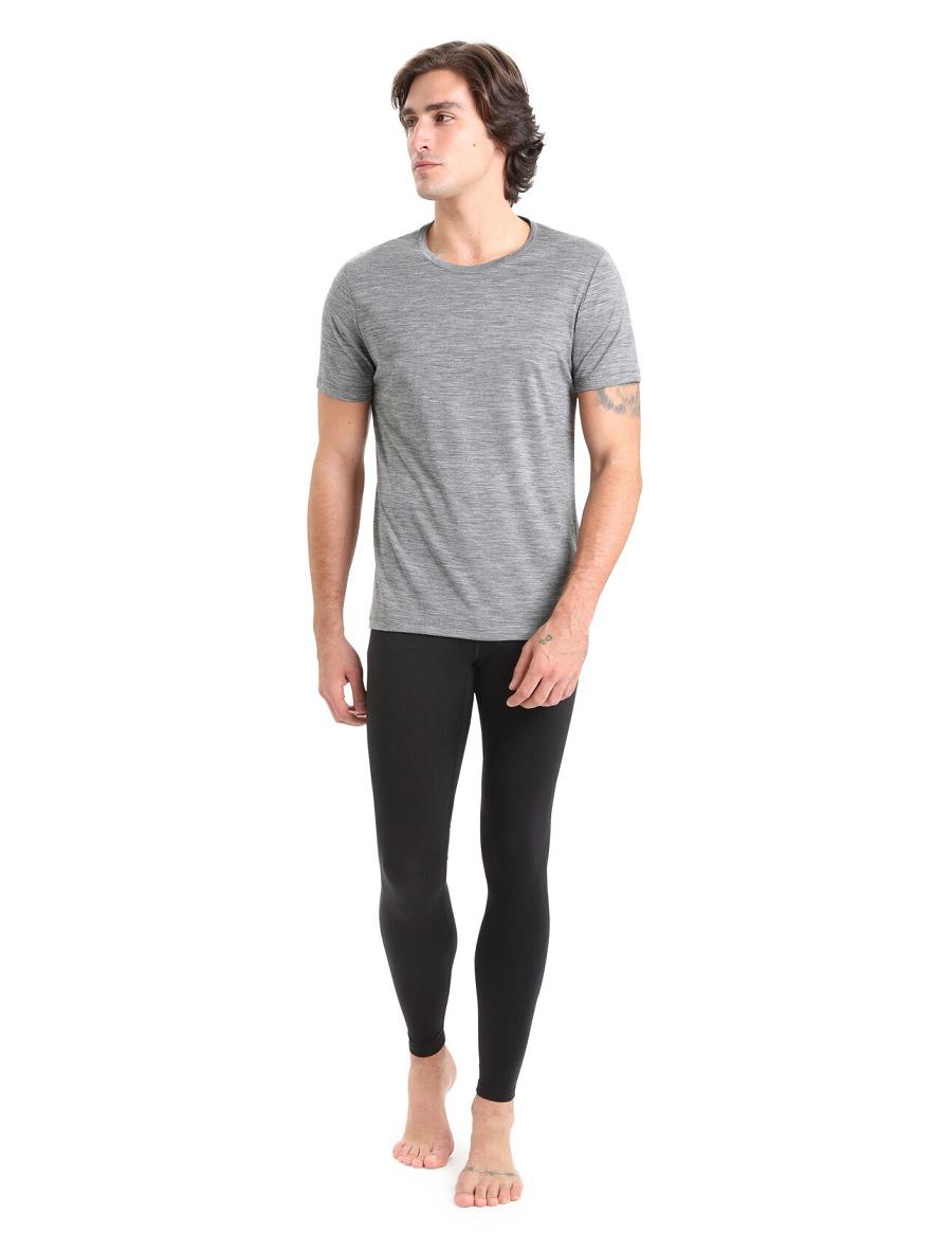 Black Icebreaker BodyfitZone™ Merino 200 Zone Thermal Men's Leggings | AU 1126ILHS